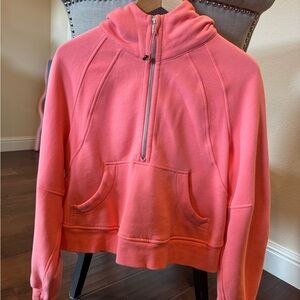Lululemon Scuba Fleece Coral Pink Half-Zip Hoodie
